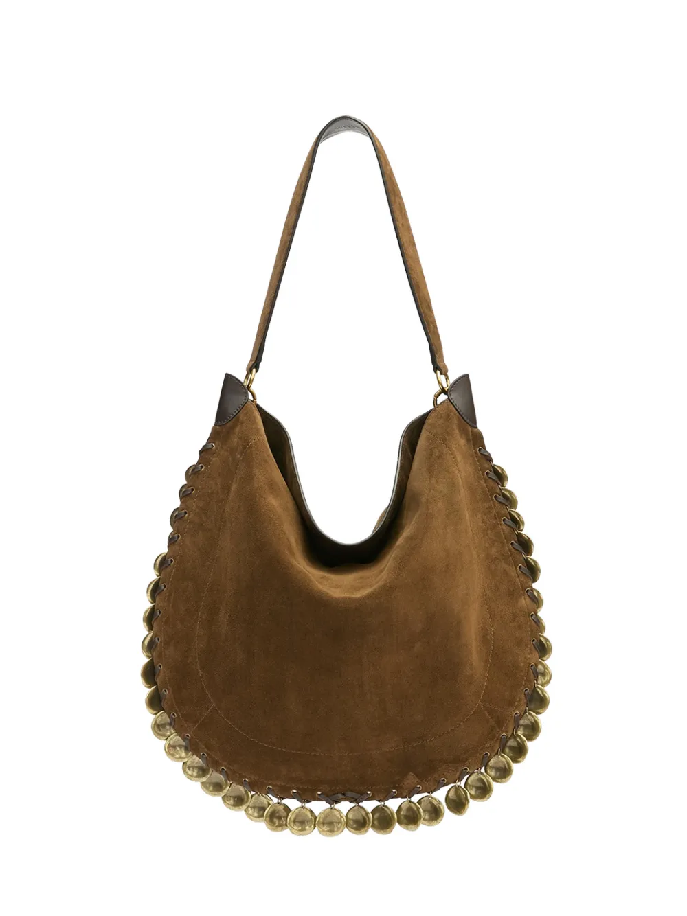 

Плечевая сумка Oskan Hobo Soft с плетением и украшением в виде медальона Isabel Marant, коричневый