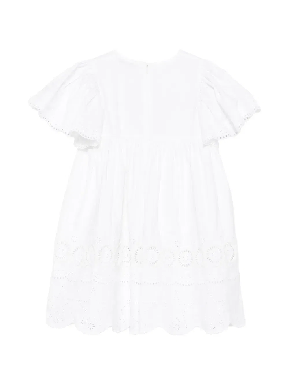 Платье с вышивкой ришелье Stella McCartney Kids, белый — фото 2
