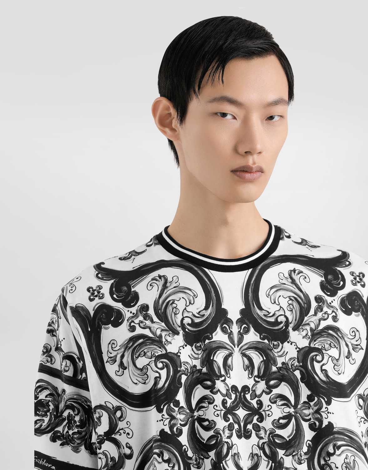 Футболка с короткими рукавами с принтом майолика Dolce & Gabbana, мультиколор — фото 4