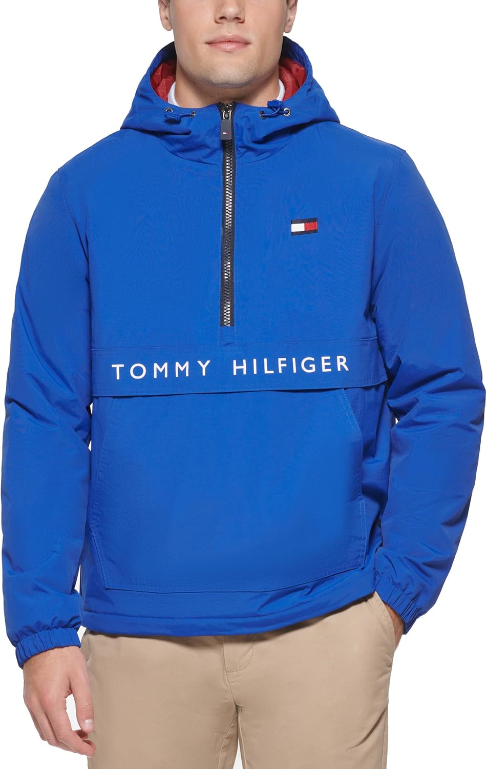 

Мужская спортивная куртка Tommy Hilfiger с флисовой подкладкой и капюшоном, Royal Blue