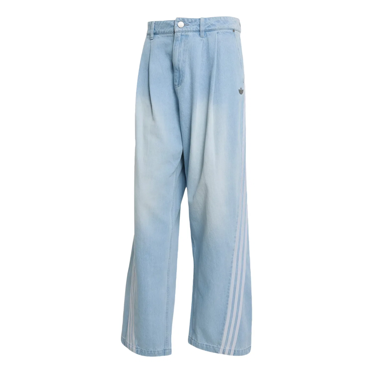 Джинсы Adidas Originals Baggy Pleated Jeans Adilenium Season 5 светло-голубого цвета