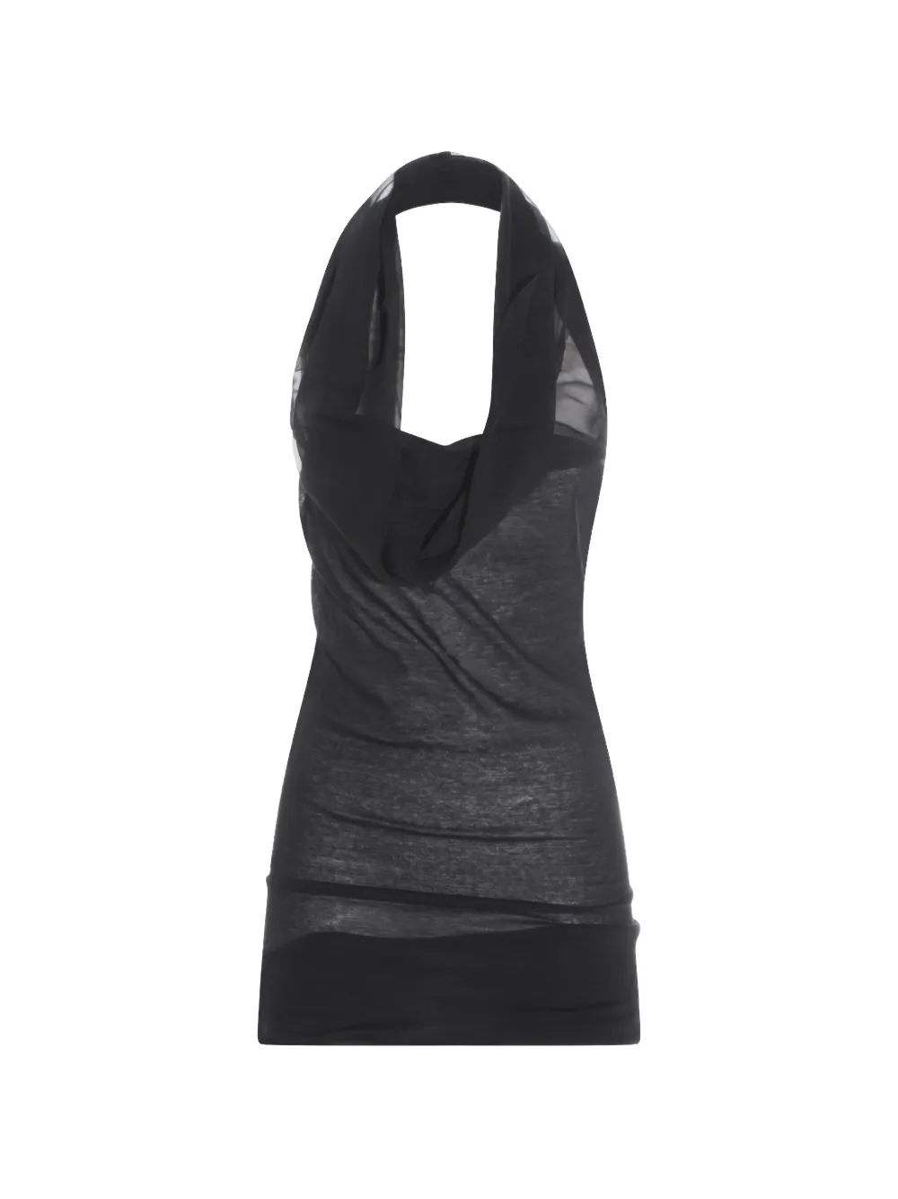 

Топ-халтер с драпировкой (водопадом) на вороте Rick Owens, черный