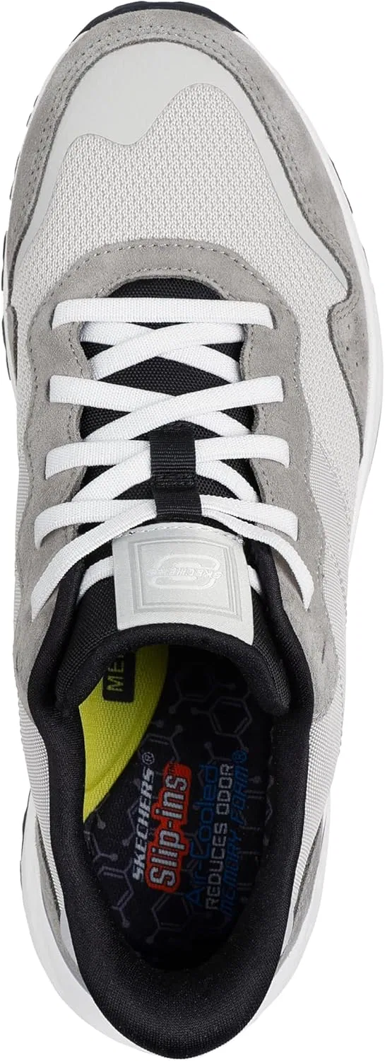 Кроссовки Skechers USA Men's Slade Ultra Mercer, Gray Leather Mesh — фото 3