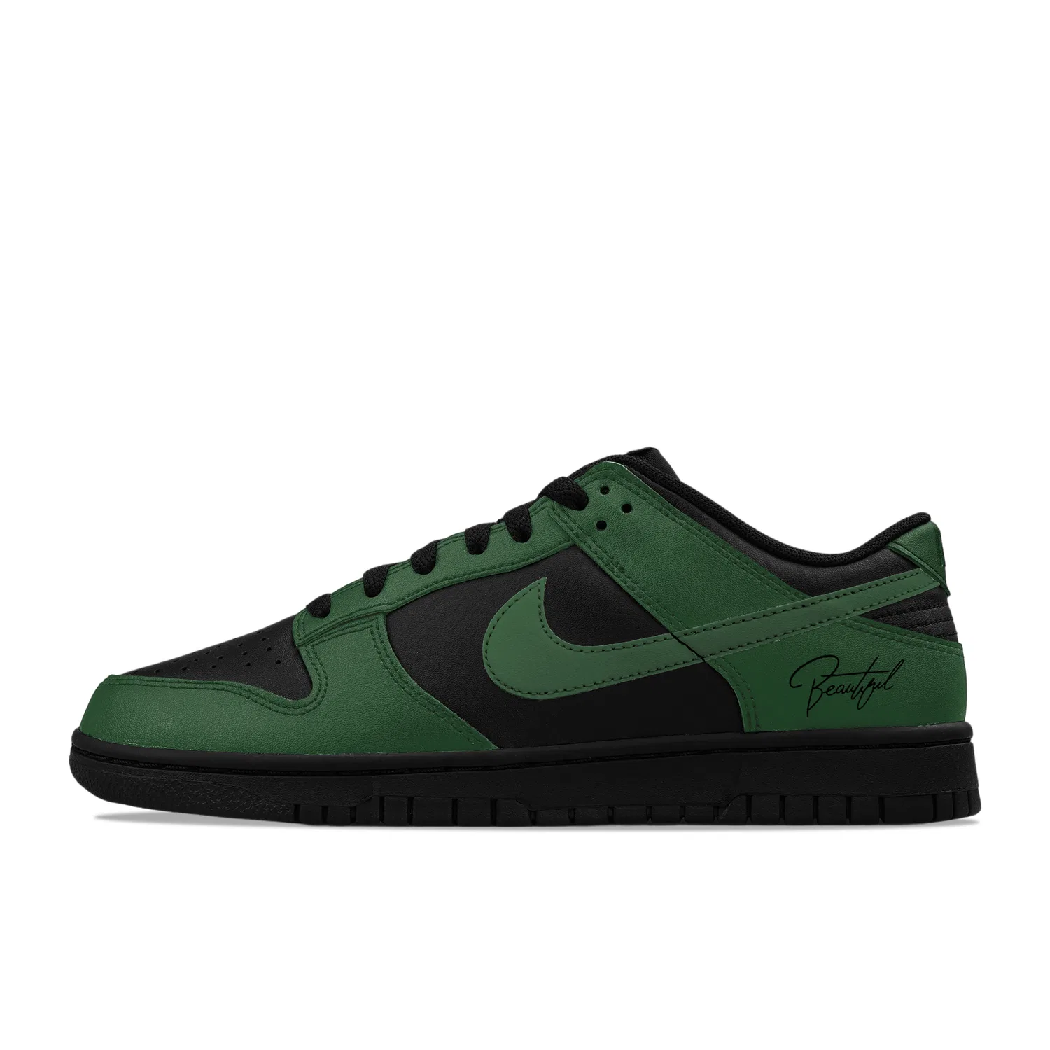 Кеды Nike Dunk Low Leather Black Green — фото 3