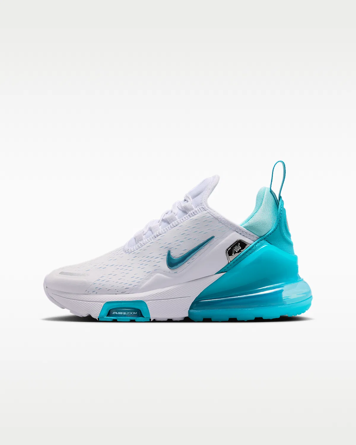 Кроссовки Nike Air Max 270 Premium для детей, White/Copa/Teal Tint/Chlorine Blue