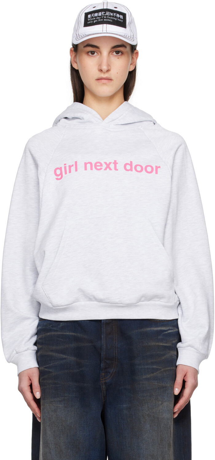 

Эксклюзивная серая толстовка с капюшоном ENE «Girl Next Door» Praying