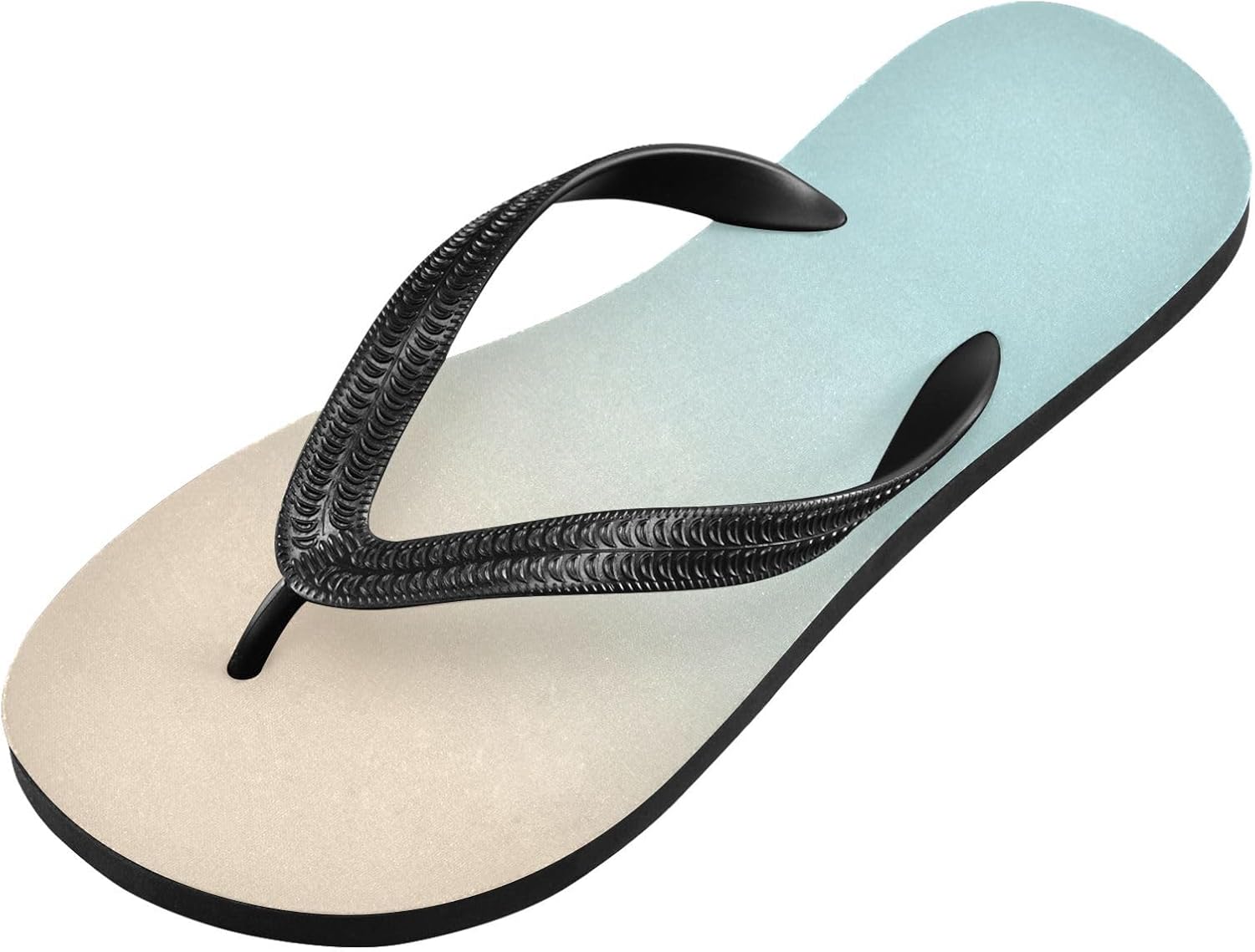 

Шлепанцы с градиентом синего и бежевого цвета для пляжа и душа, резинескользящие летние тапочки для ходьбы, обувь для мужчин и женщин Sinestour