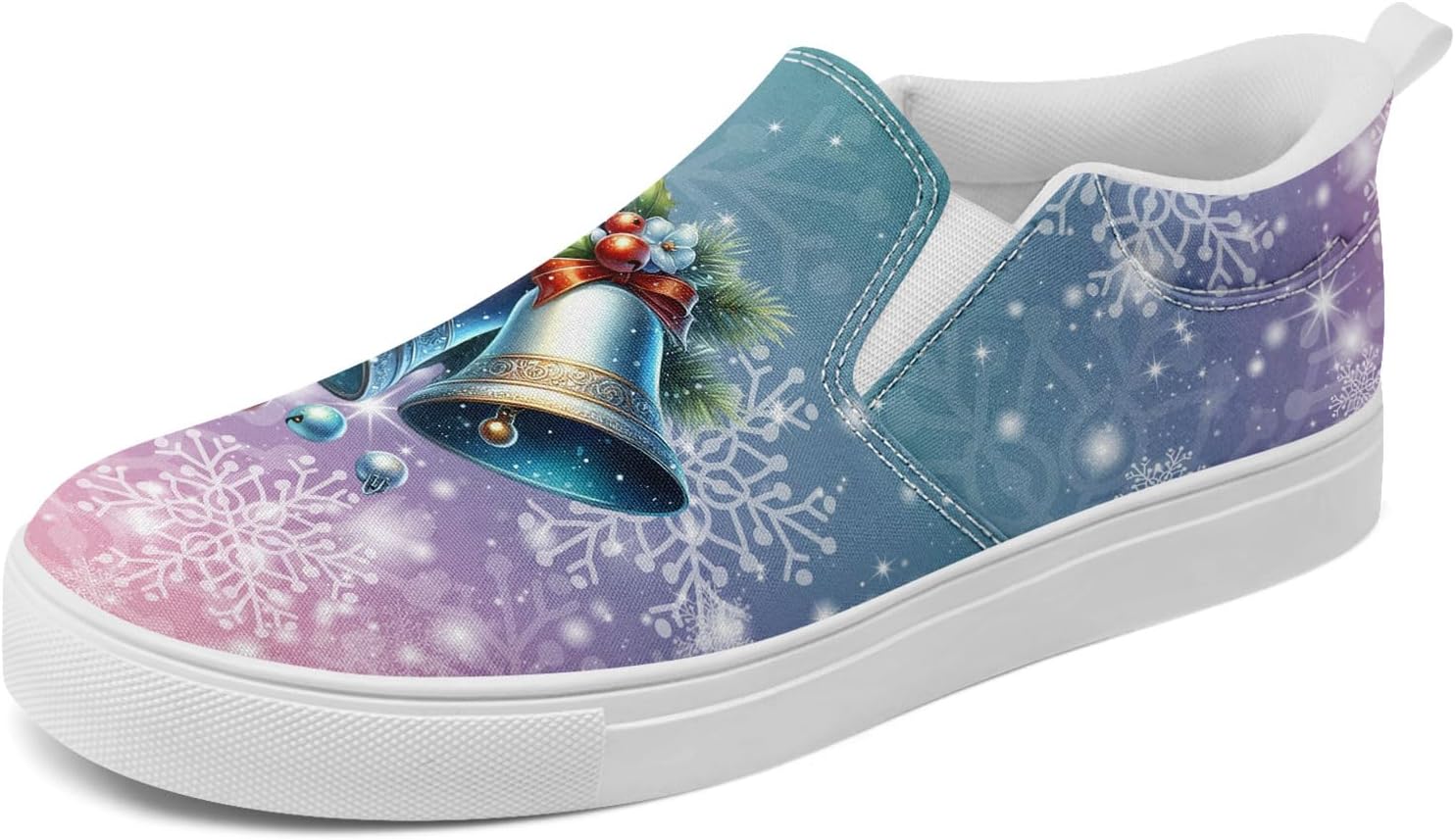 

Кеды awsole с рождественским дизайном, белый/фиолетовый/голубой/светло-голубой/светло-фиолетовый