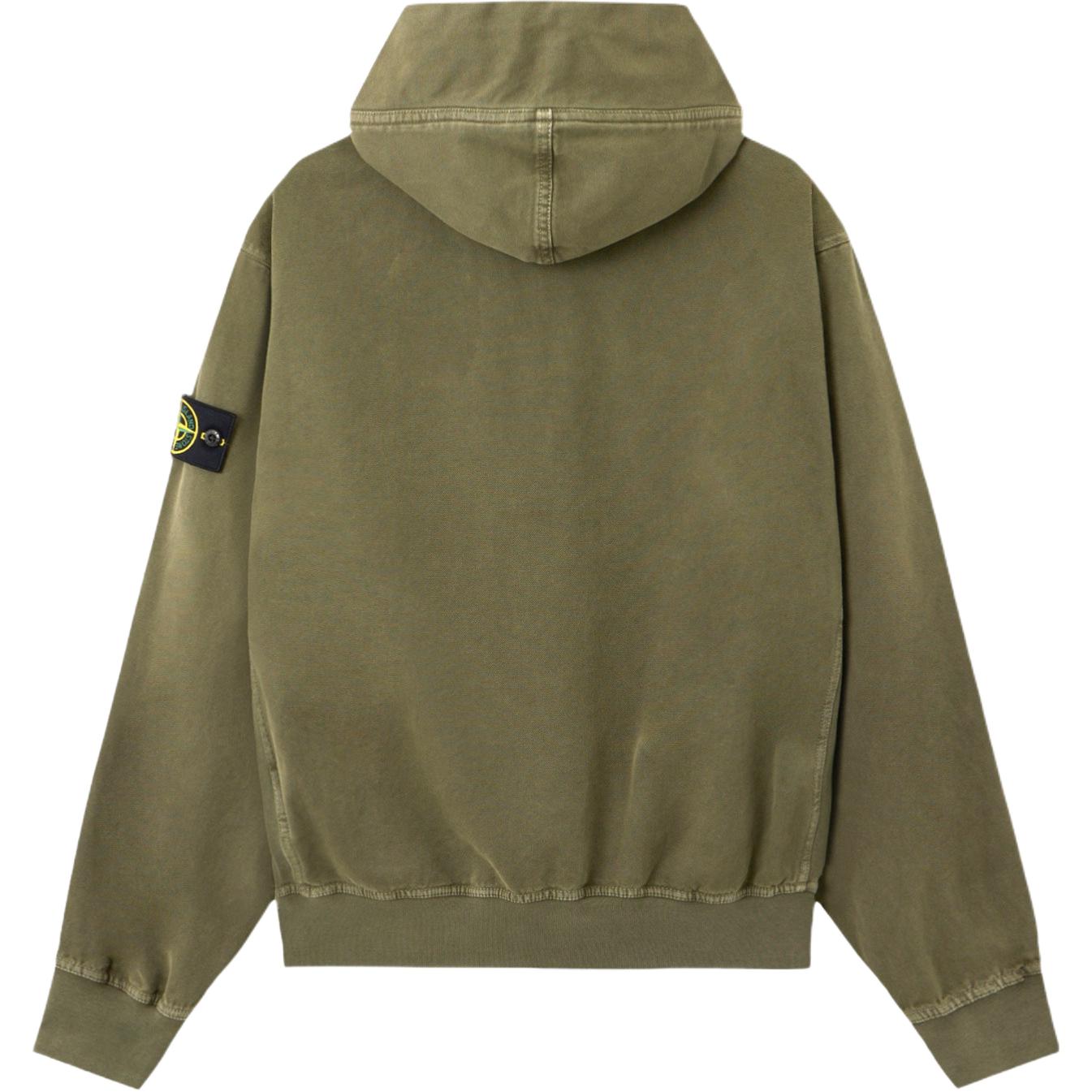 STONE ISLAND Худи на молнии, Green — фото 2