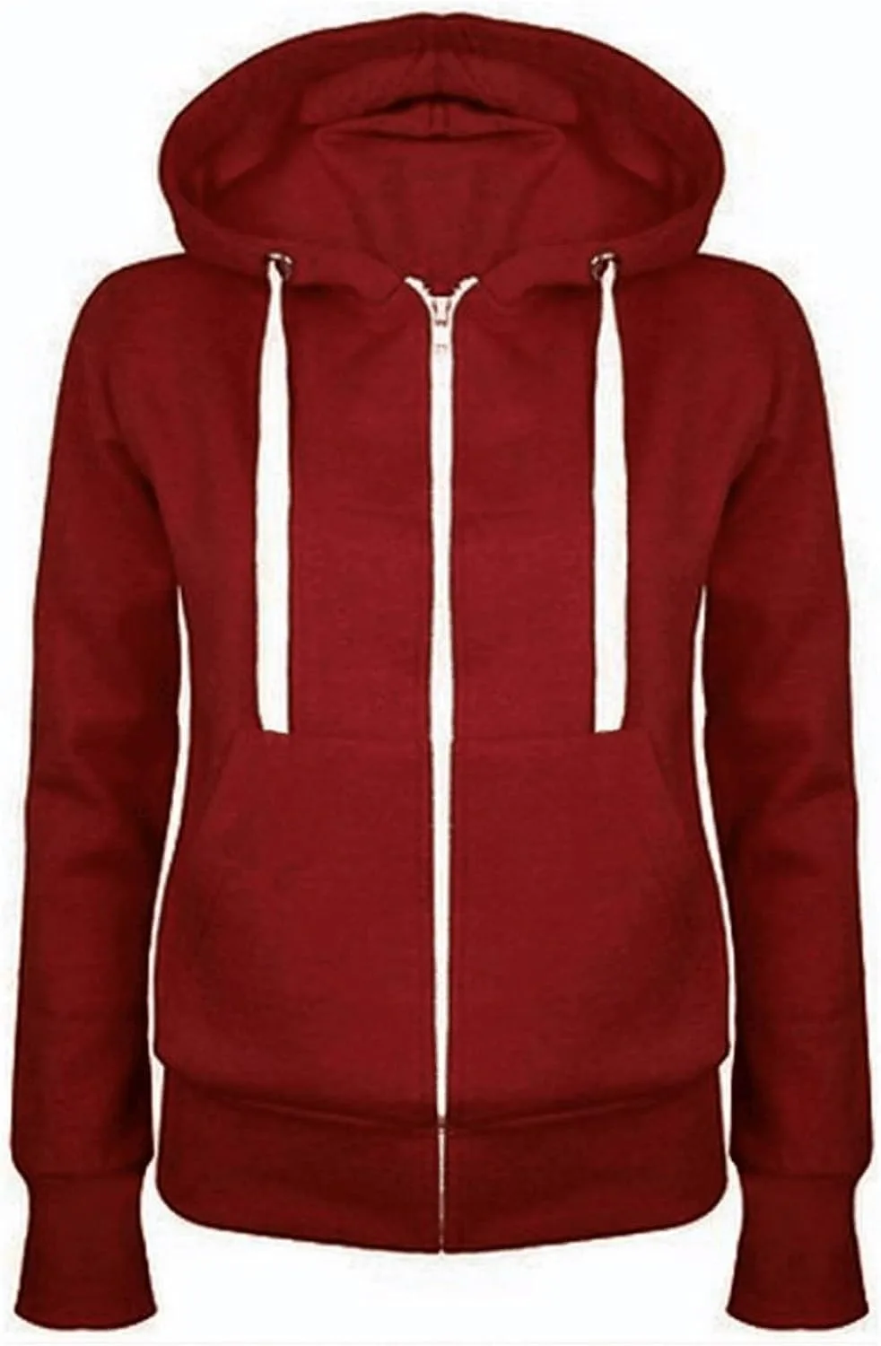 

Толстовка с капюшоном для женщин, базовая, легкая, на молнии, с карманом Hnodov