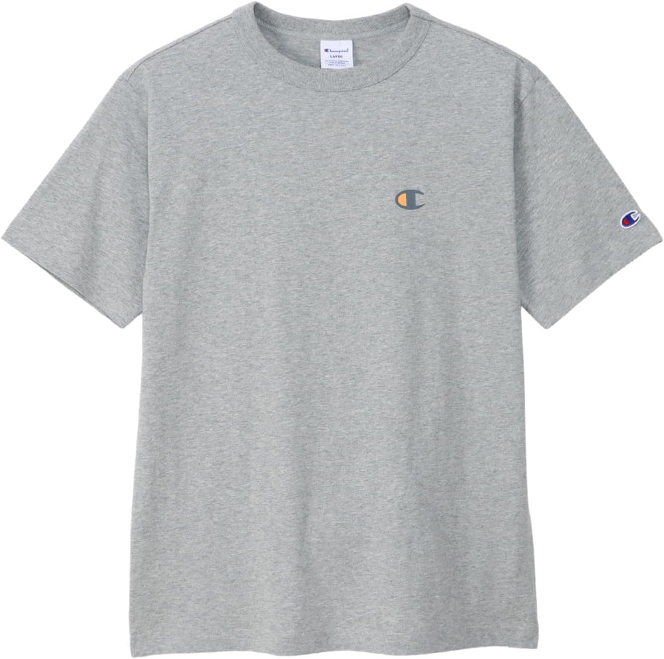 

Мужская футболка Champion с коротким рукавом и круглым вырезом, 100% хлопок, логотип One-Point, базовая модель, C3-Z348, серый