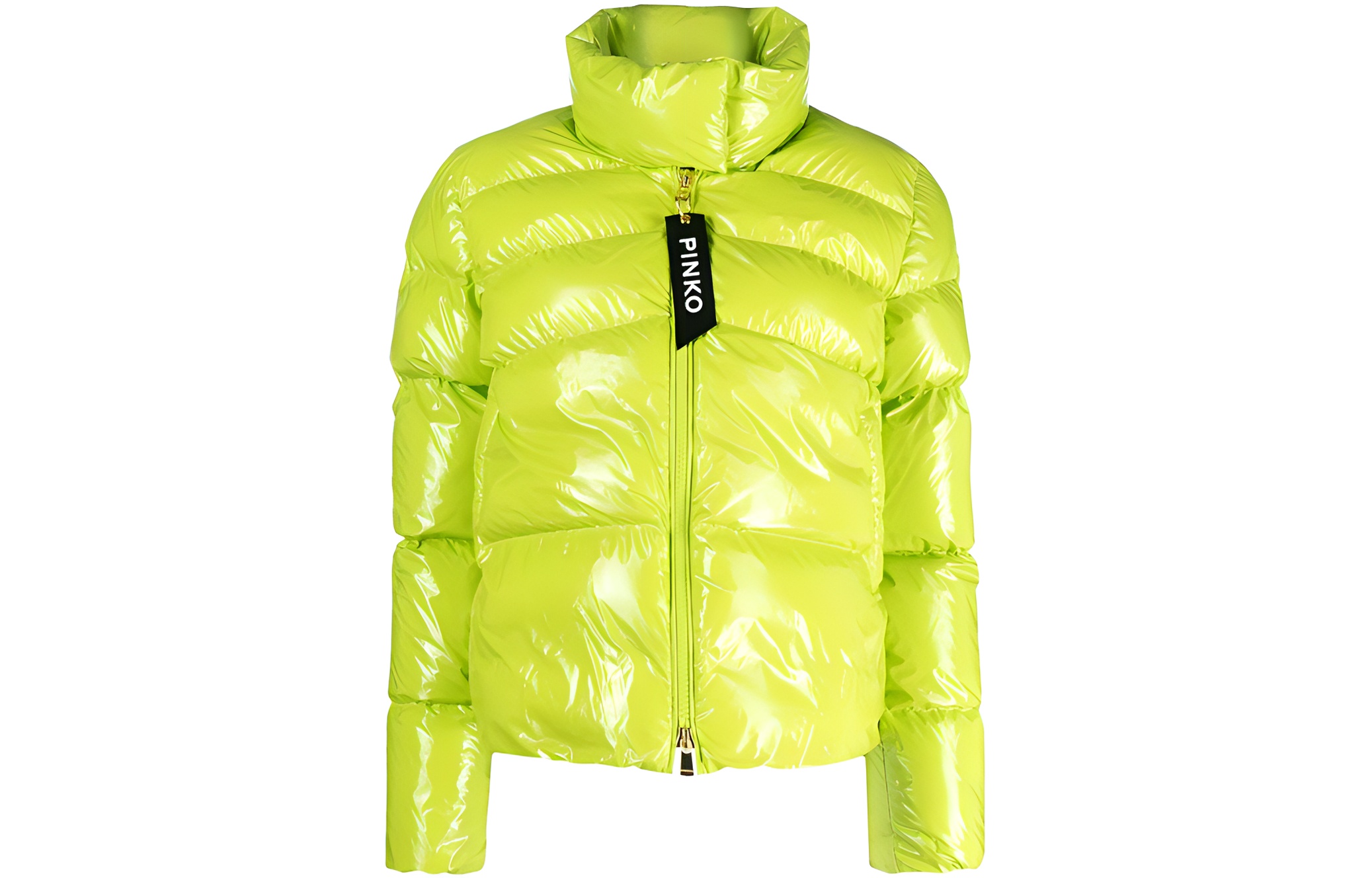 

PINKO Куртка-пуховик с высоким воротником, Bright Green