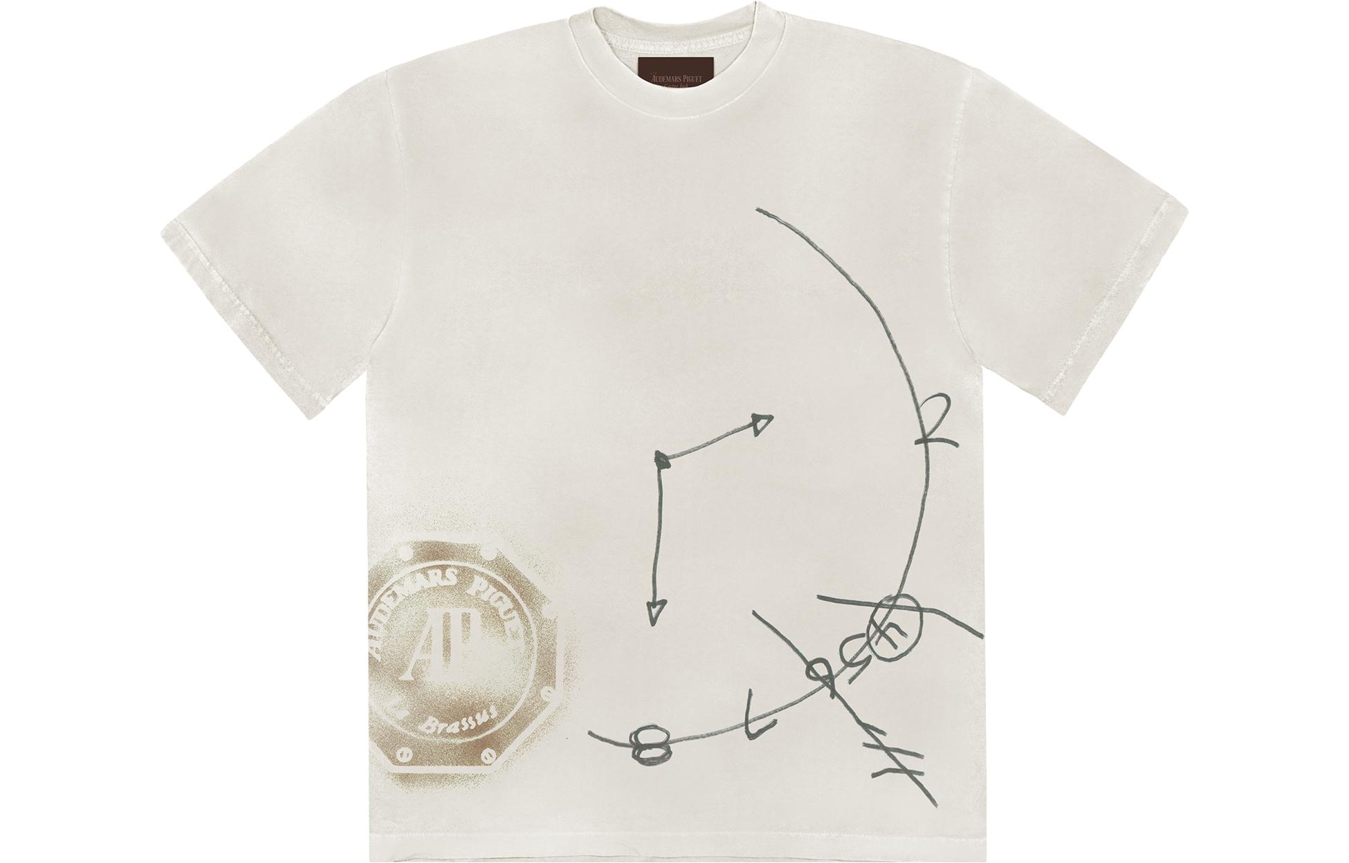 

Cj X Audemars Piguet Time Zones Футболка Travis Scott, Бежевый