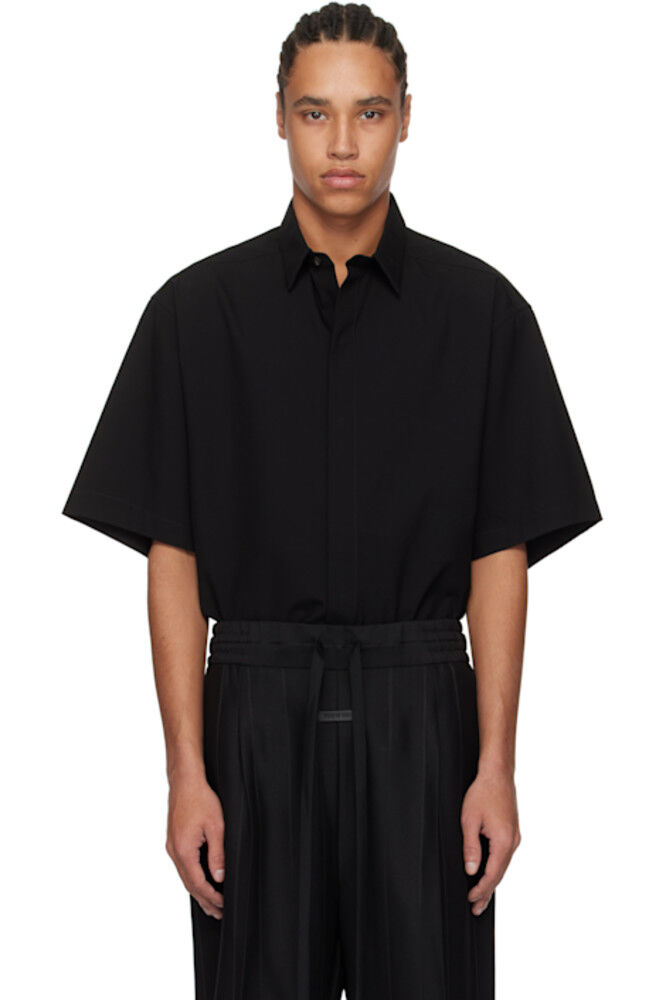 

Черная рубашка Оксфорд с коротким рукавом Fear of God