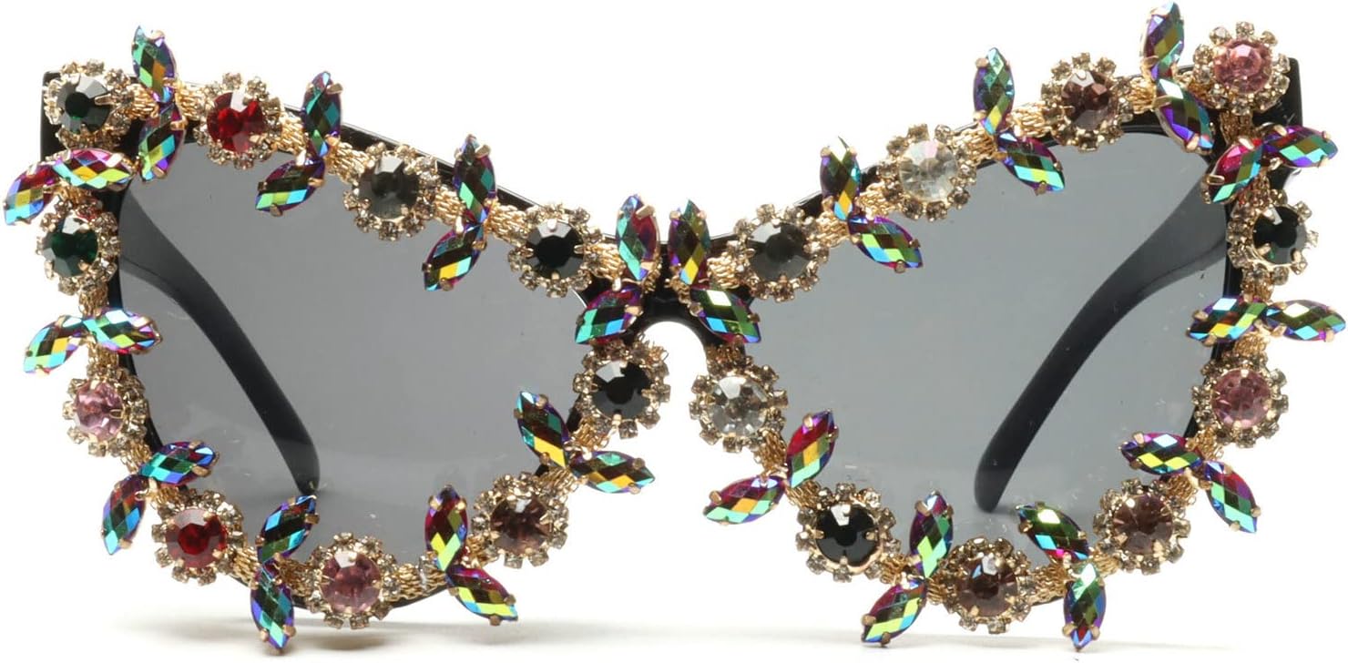 

Солнцезащитные очки «кошачий глаз» с бриллиантами, женские, подчеркивающие индивидуальность, с блестящими кристаллами и стразами, ручная работа, защита от ультрафиолета UV400 COTIA, Color