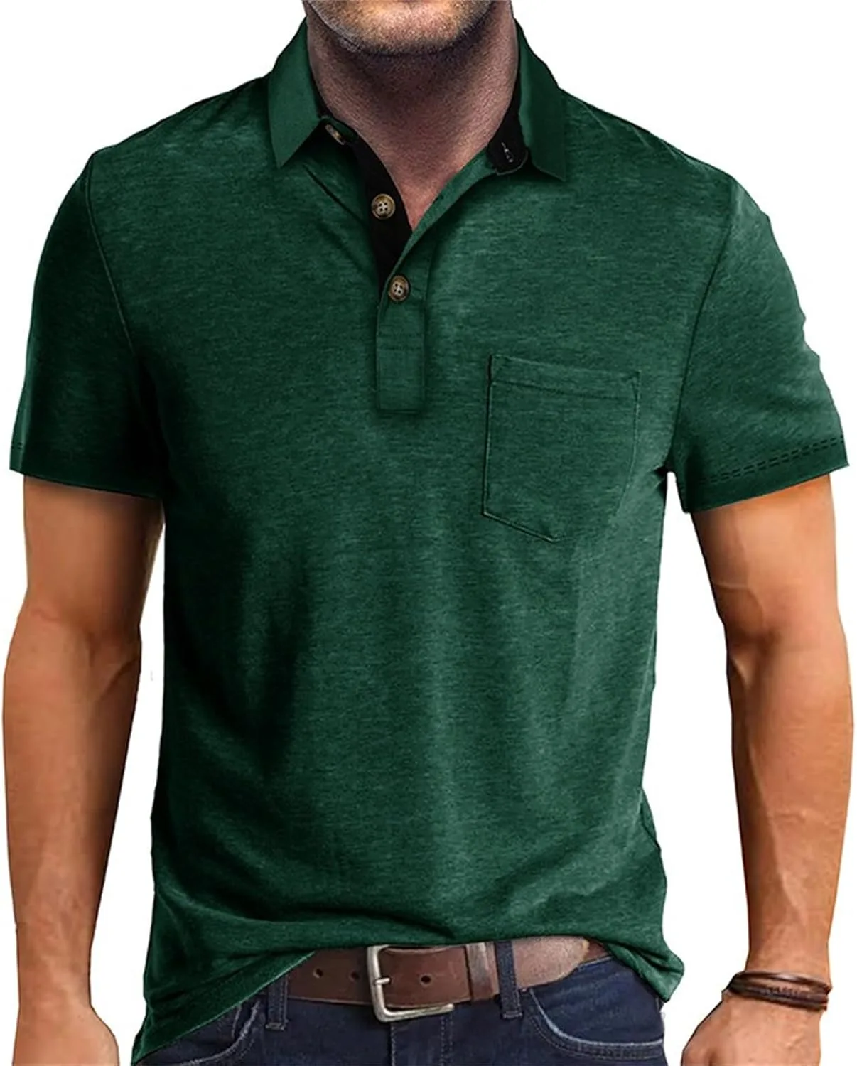 

Мужская поло Slim Fitted с лацканом AQQYA