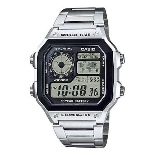 

Часы CASIO Youth Series Standard Stainless Steel Sliver Quartz Waterproof Mens Silver Digital, серебряный