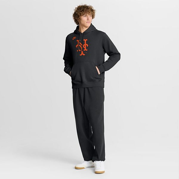 Мужская черная худи new york mets cooperstown collection с логотипом клуба Nike — фото 4