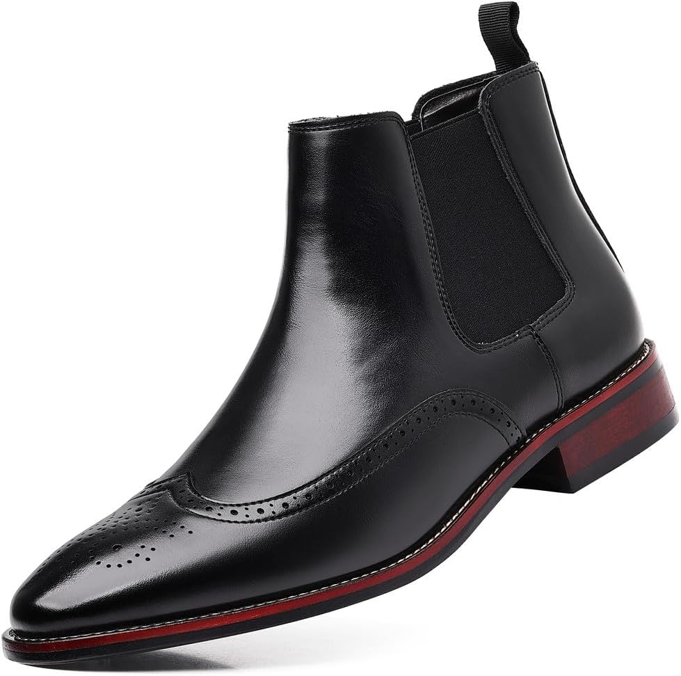 

Мужские ботинки Chelsea Santimon с декоративной шнуровкой, слипоны, и повседневные ботинки до щиколотки, черный