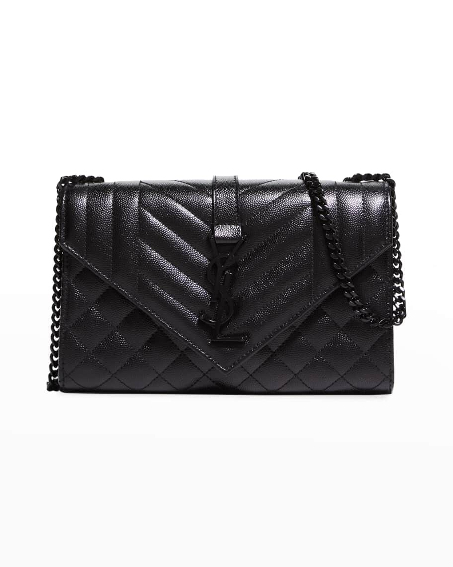 

Маленькая кожаная сумка-сэтчел YSL с монограммой Saint Laurent