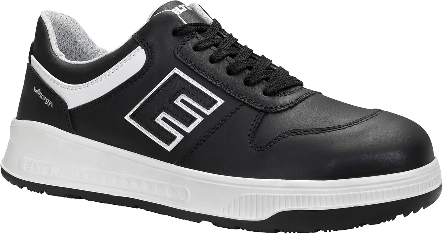 Защитные ботинки ELTEN JAMAIN XXST Black Low ESD S3S для мужчин и женщин, изготовлены из кожи и стального носа, легкие, спортивные, черно-белые
