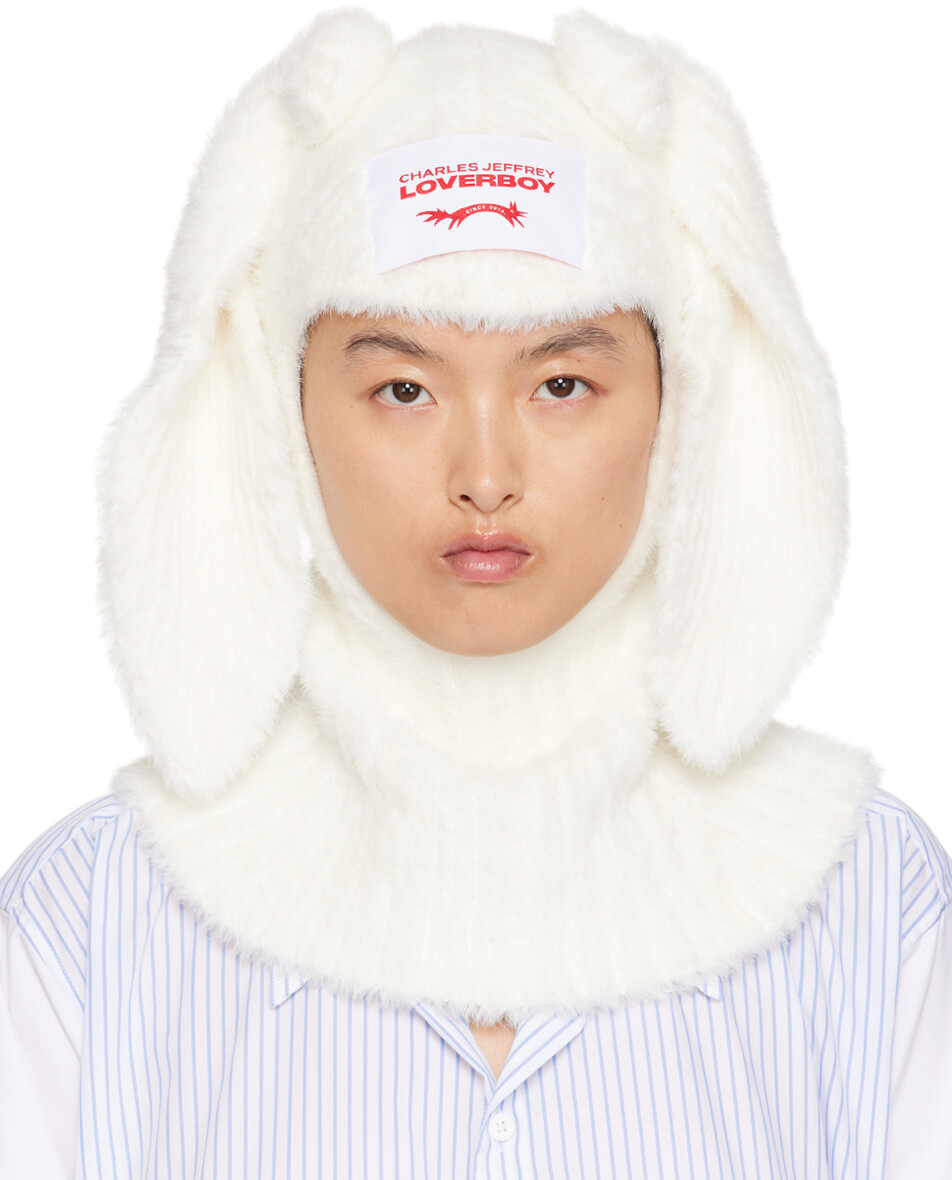 

Балаклава «Пушистый кролик» Charles Jeffrey LOVERBOY, белый
