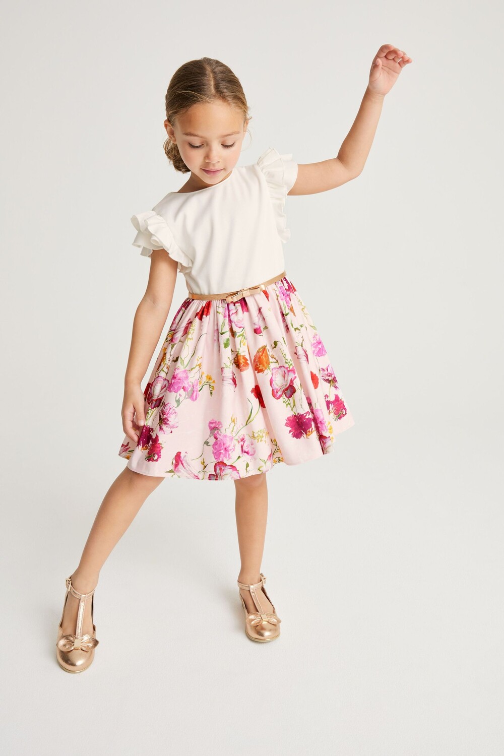 

Розовое платье с растительным узором Baker by Ted Baker, синий