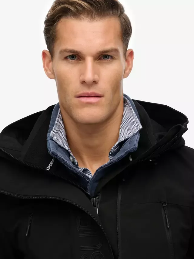 Ветровка с капюшоном и вышивкой, цвет Stealth Black Superdry — фото 3