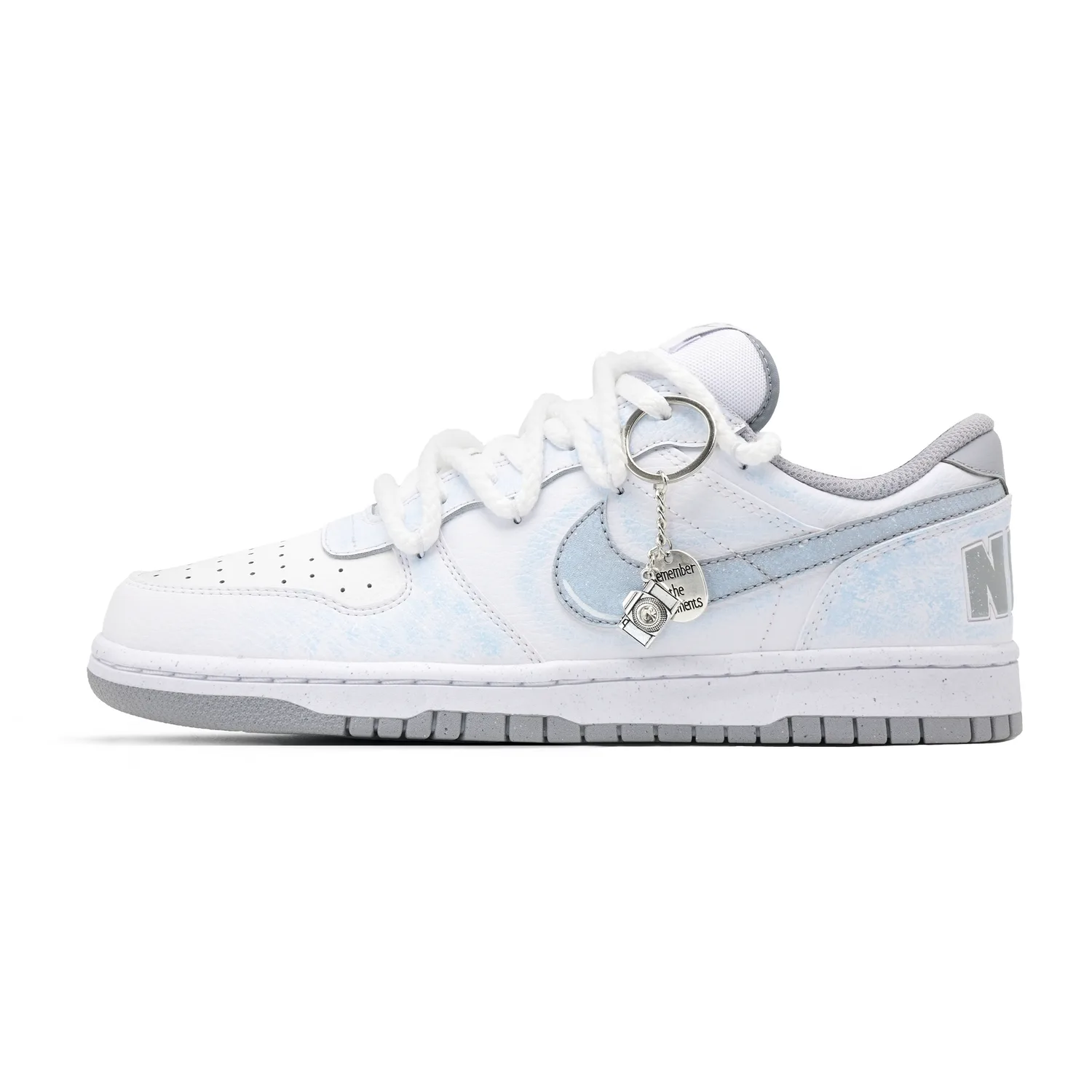 Nike Кроссовки для скейтбординга мужские Big Abrasion Resistant Breathable Low top Blue White
