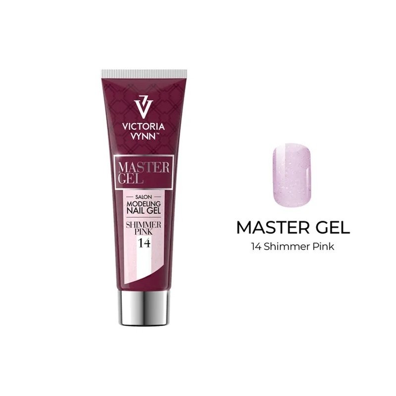 

Акрилгель Victoria Vynn Master Gel 14 Shimmer Pink розовый с частичками, 60 г