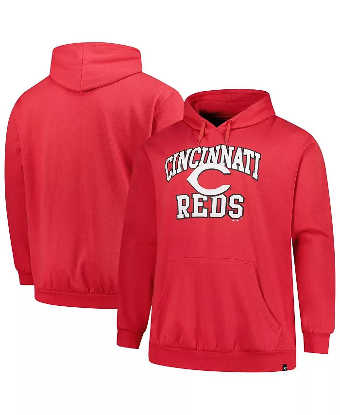 

Мужская большая и высокая толстовка с капюшоном Cincinnati Reds Velocity из флиса красного цвета '47 Brand