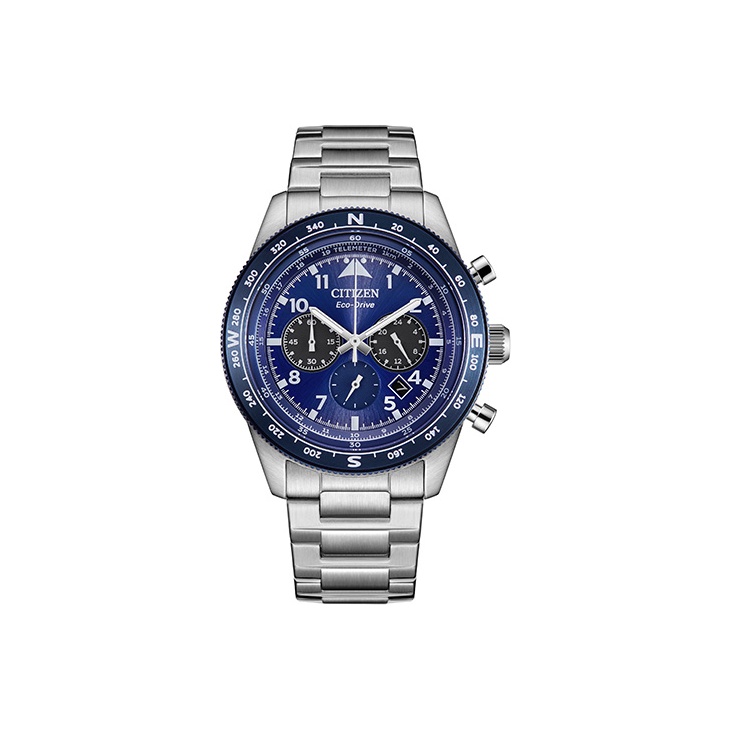 

CITIZEN Часы FF Collection Solar Quartz Movement Stainless Steel Strap Watch Unisex Blue Dial CA4554-84L, Blue Dial