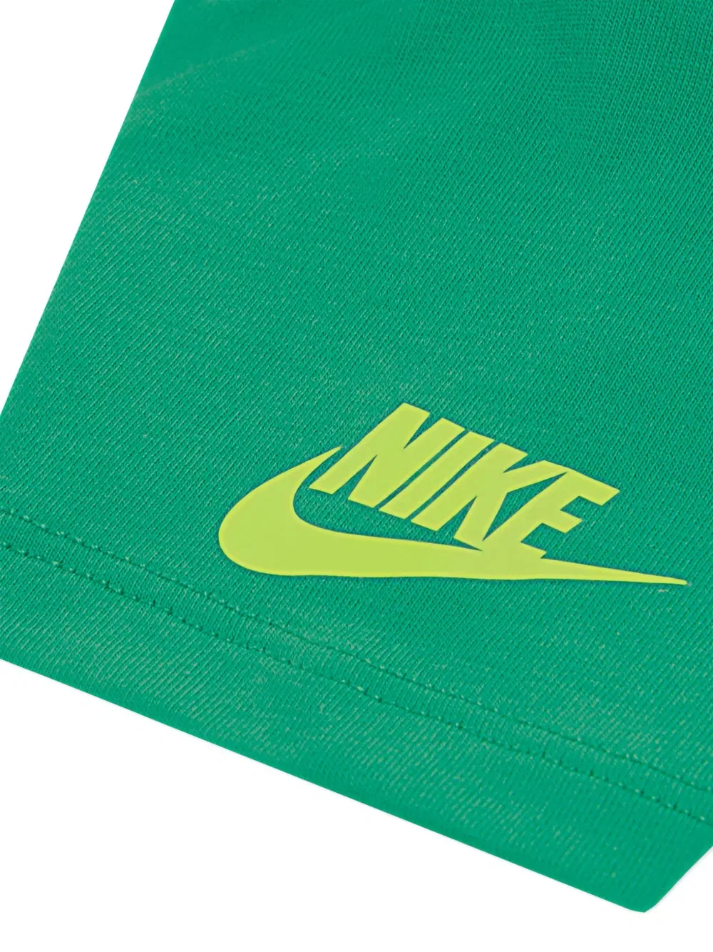 Комплект спортивных шорт с логотипом Nike Kids, зеленый — фото 3