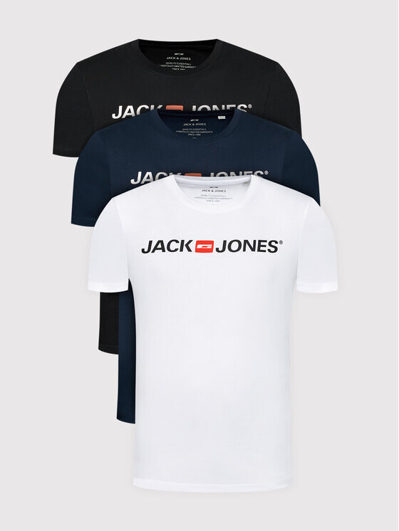 

Комплект из 3 футболок приталенного кроя Jack&Jones, мультиколор