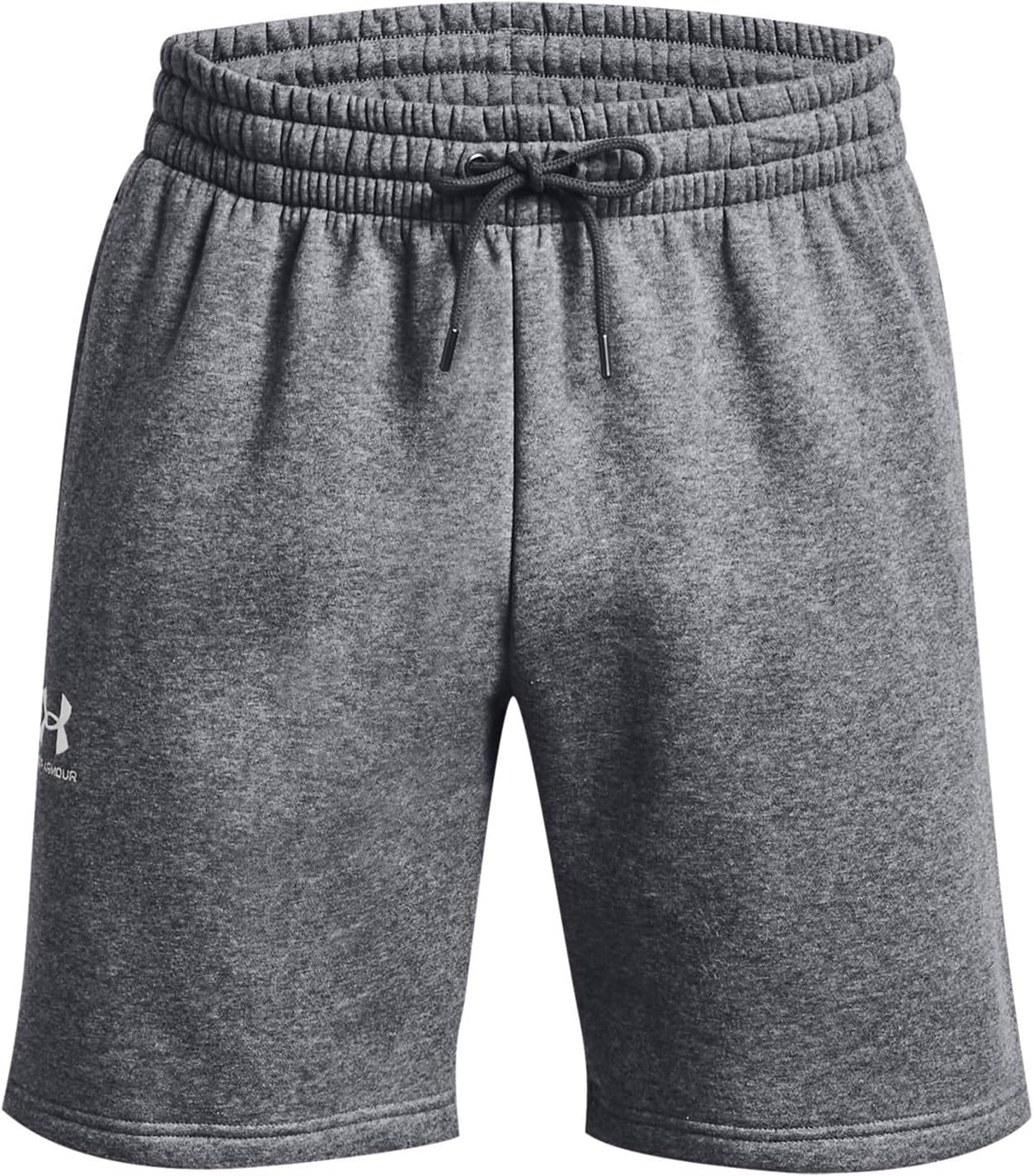 

Under Armour Unisex Icon Fleece - Comfortable Waist Fit, Pitch Gray Medium Heather/White