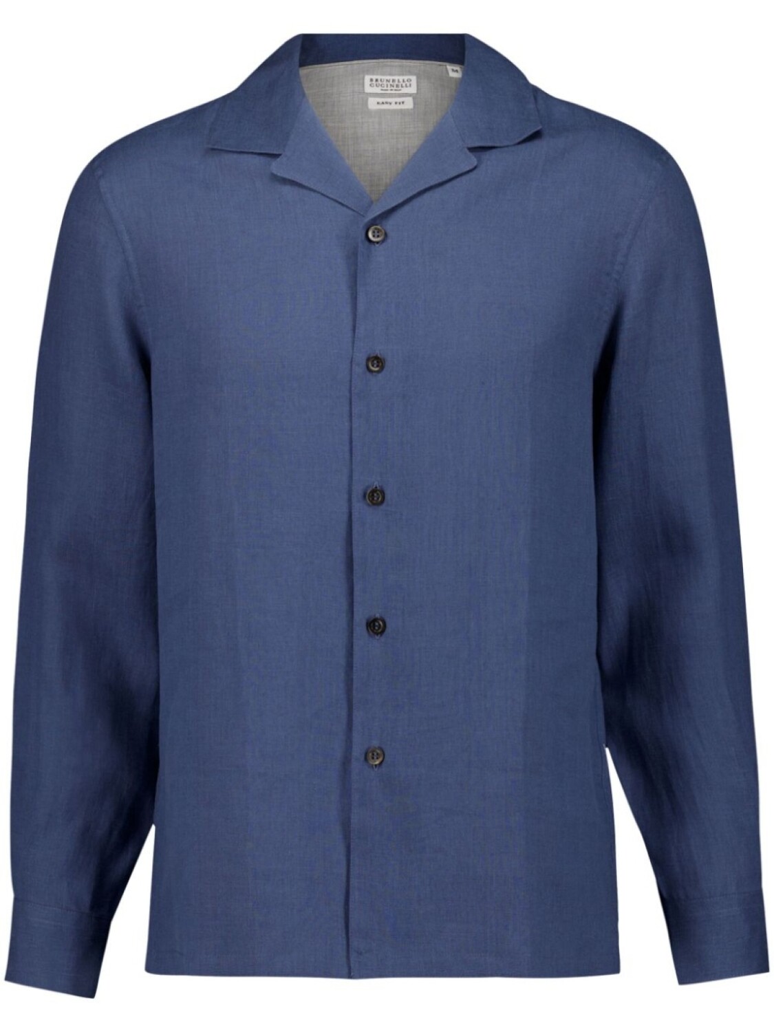 

Brunello Cucinelli рубашка из ткани шамбре, синий