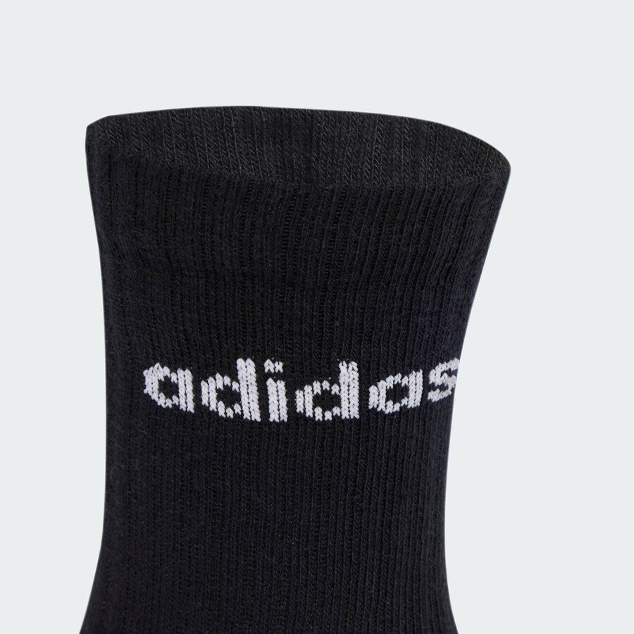 Спортивные носки ADIDAS SPORTSWEAR Linear Crew Cushioned 6 Pair Pack, Black — фото 3