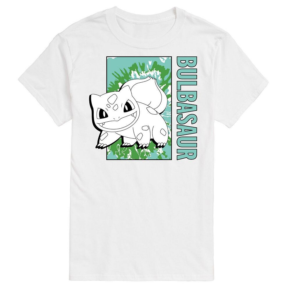 

Футболка с рисунком Big & Tall Pokémon Tie Dye Bulbasaur Pokemon, белый