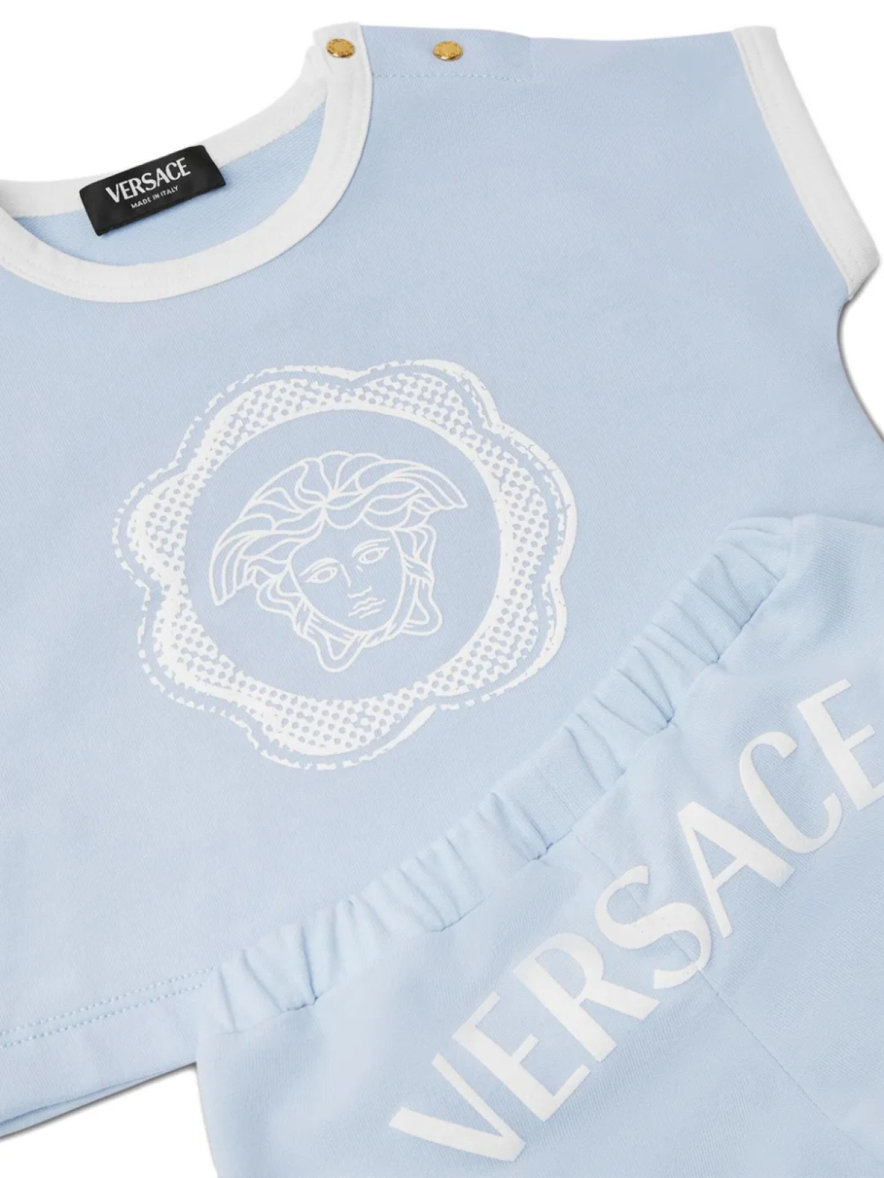 Комплект шорт Versace Kids с принтом «Медуза», синий — фото 3