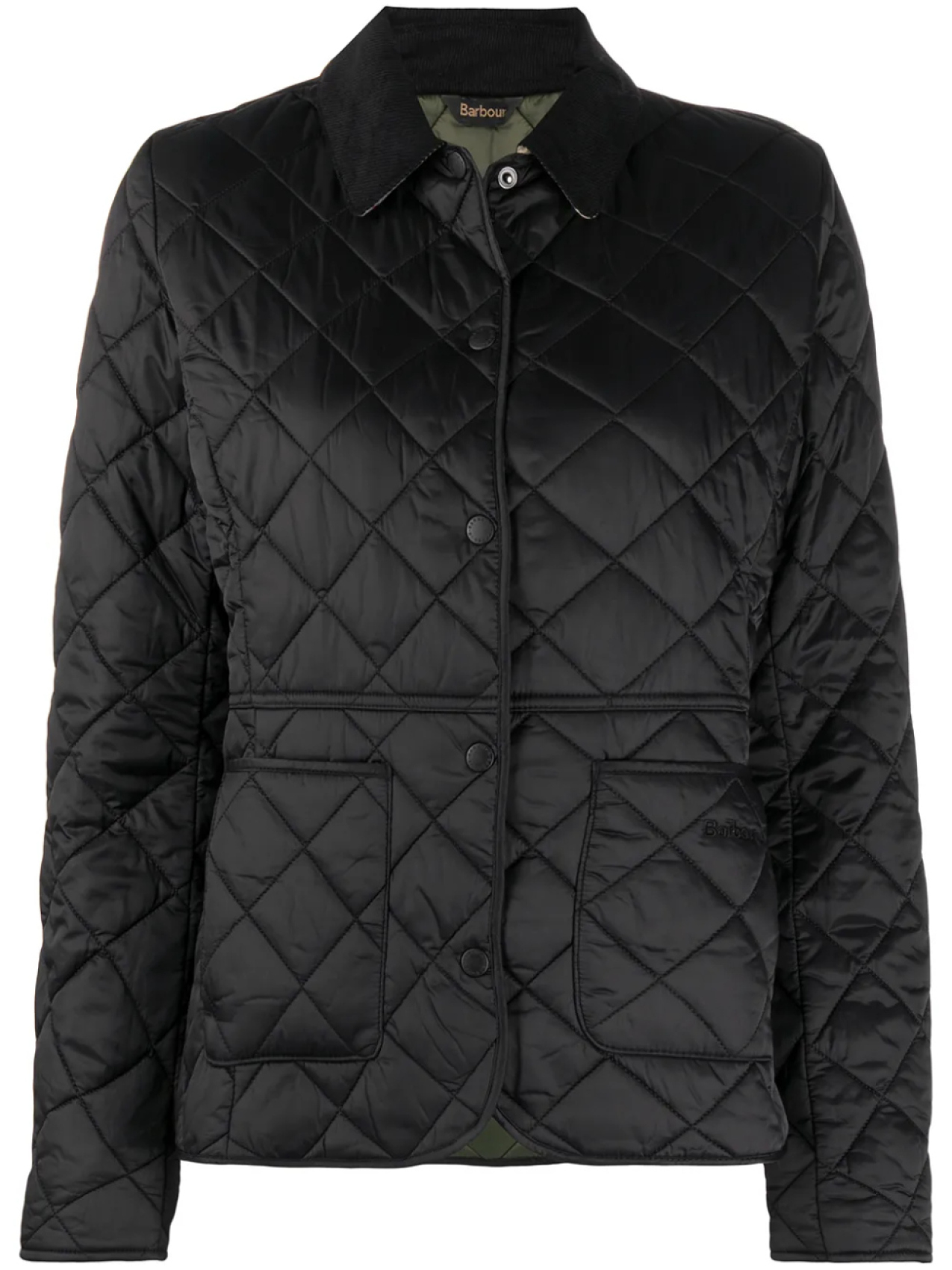 

Стеганая приталенная куртка Barbour, черный