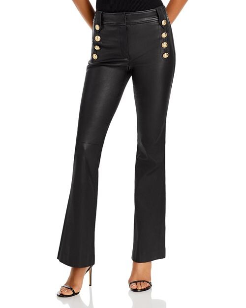 

Кожаные брюки-клеш Robertson Derek Lam 10 Crosby, цвет Black