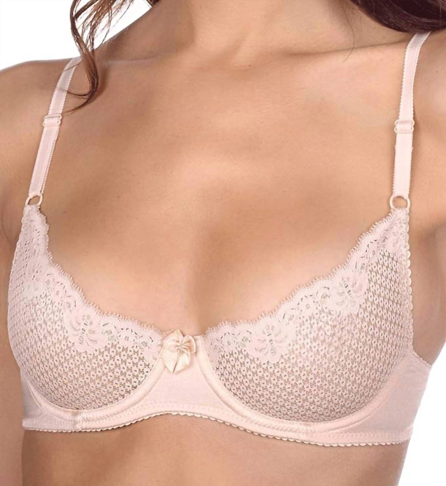 

Кружевной бюстгальтер Duet на косточках бежевого цвета Timpa Lingerie