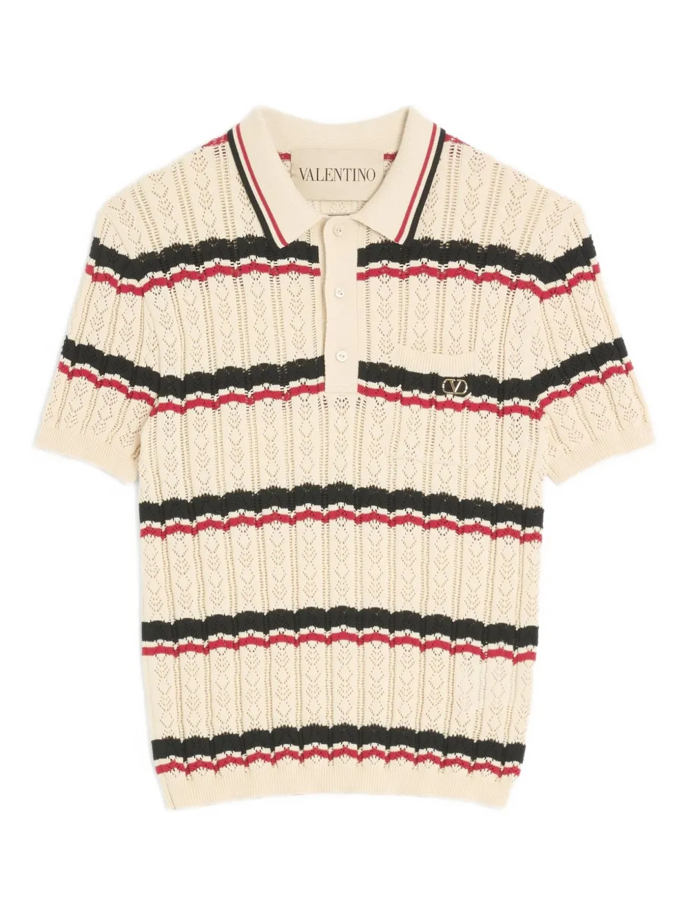 

Рубашка поло в полоску Valentino Garavani, нейтральный