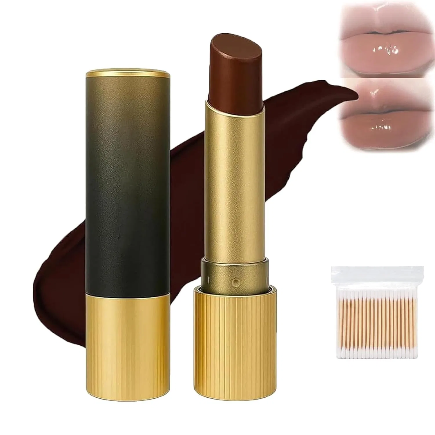 Увлажняющий тонирующий бальзам для губ Finding Ferdinand Black Lip Balm с ароматом шоколада Erisamo, Chocolate