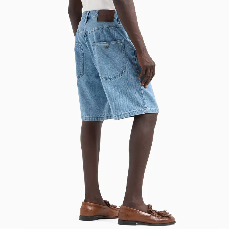 Джинсовые шорты EMPORIO ARMANI, Blue — фото 3