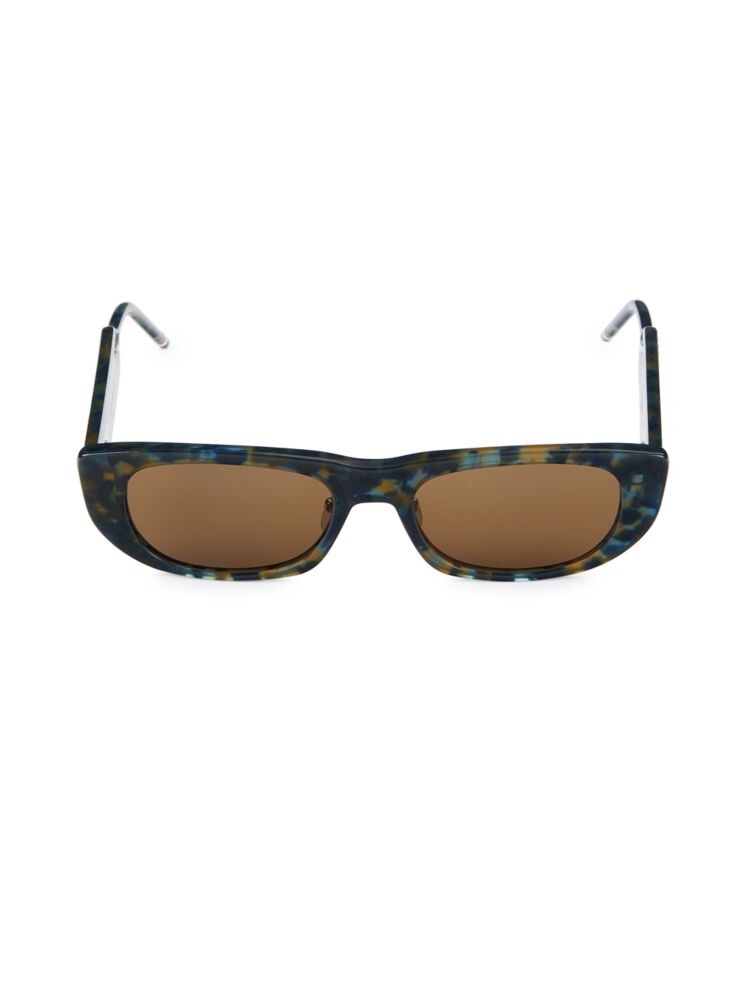 

Прямоугольные солнцезащитные очки 53MM Thom Browne, цвет Navy Tortoise