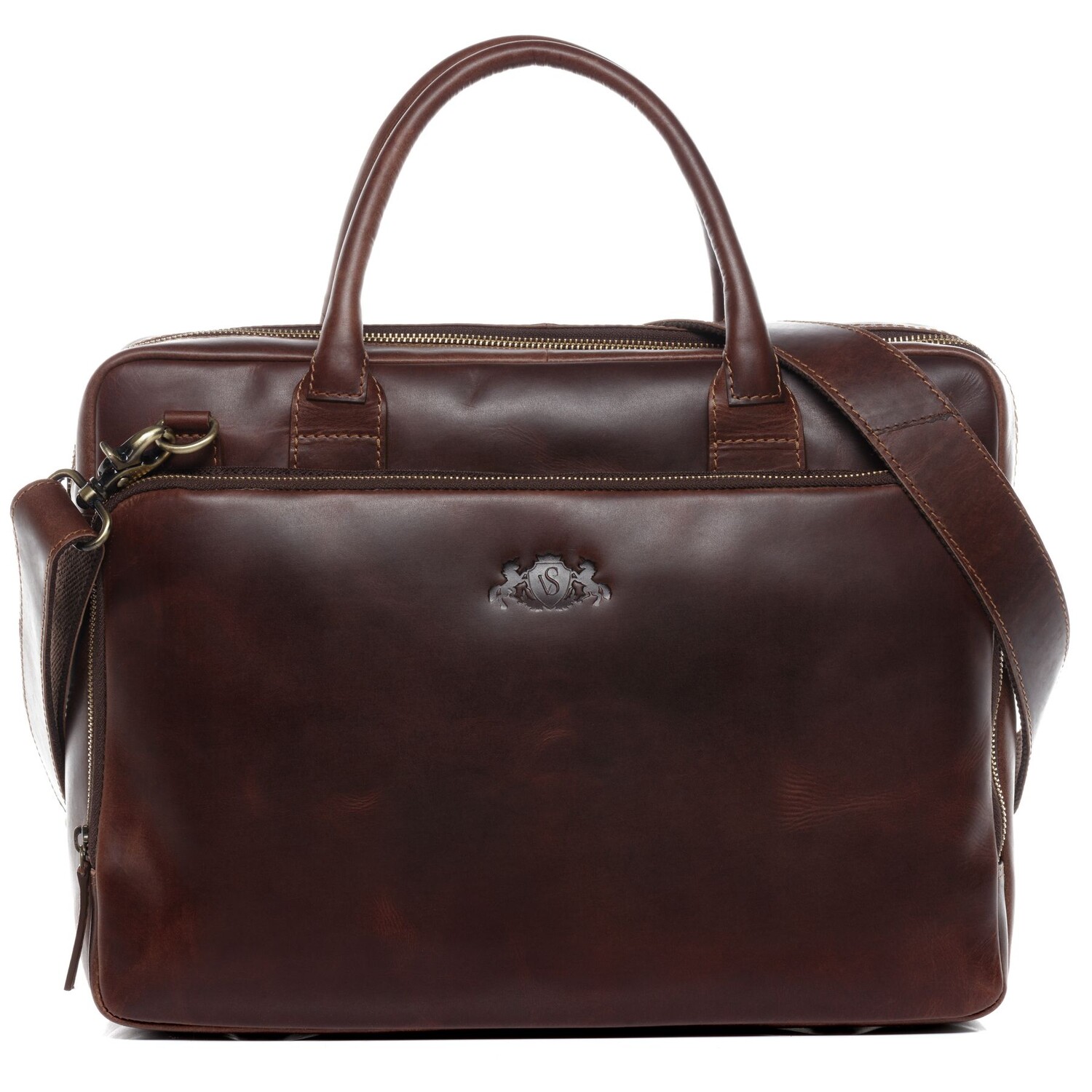 

Сумка для ноутбука SID & VAIN Leder 15 Leder Businesstasche Unisex RYAN, коричневый