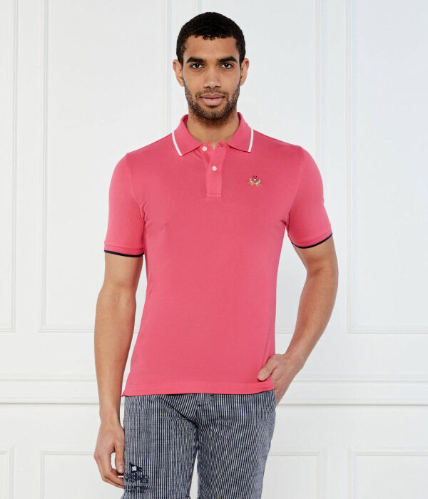 

Рубашка поло Slim fit La Martina, розовый