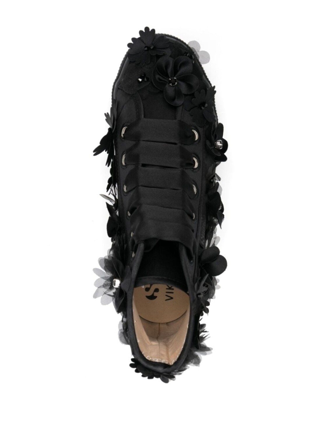 Viktor & Rolf высокие кеды с аппликацией из коллаборации с Superga, черный — фото 4