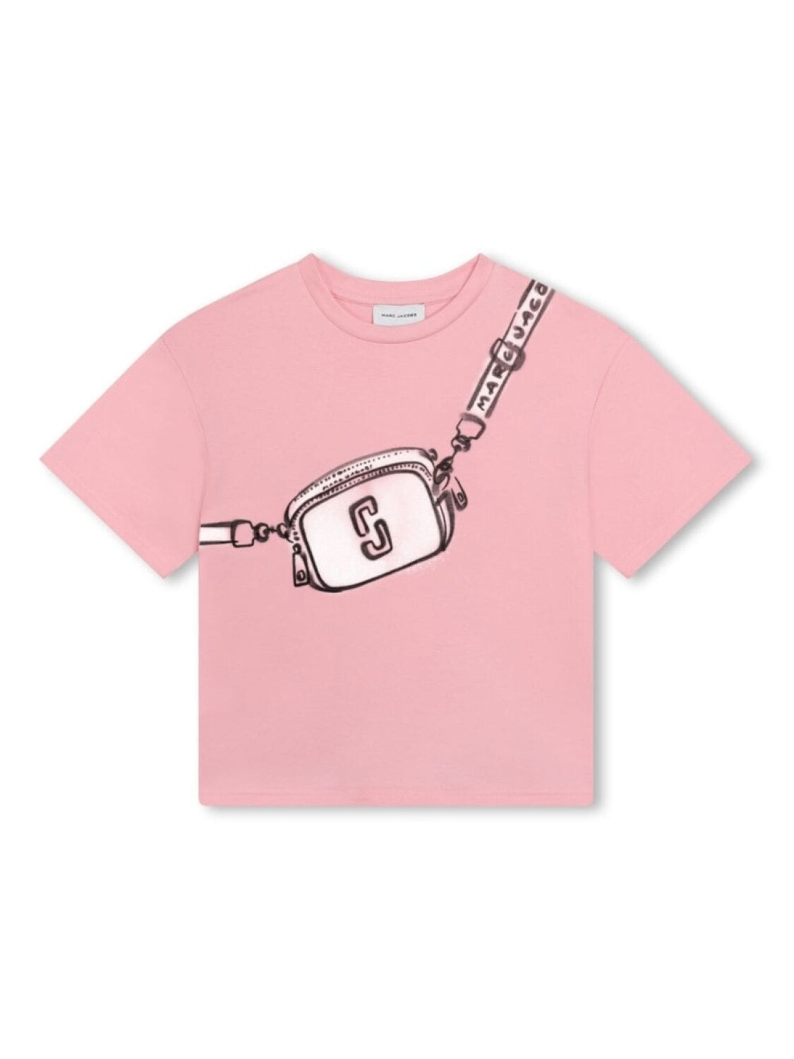 

Marc Jacobs Kids футболка с эффектом тромплей, розовый